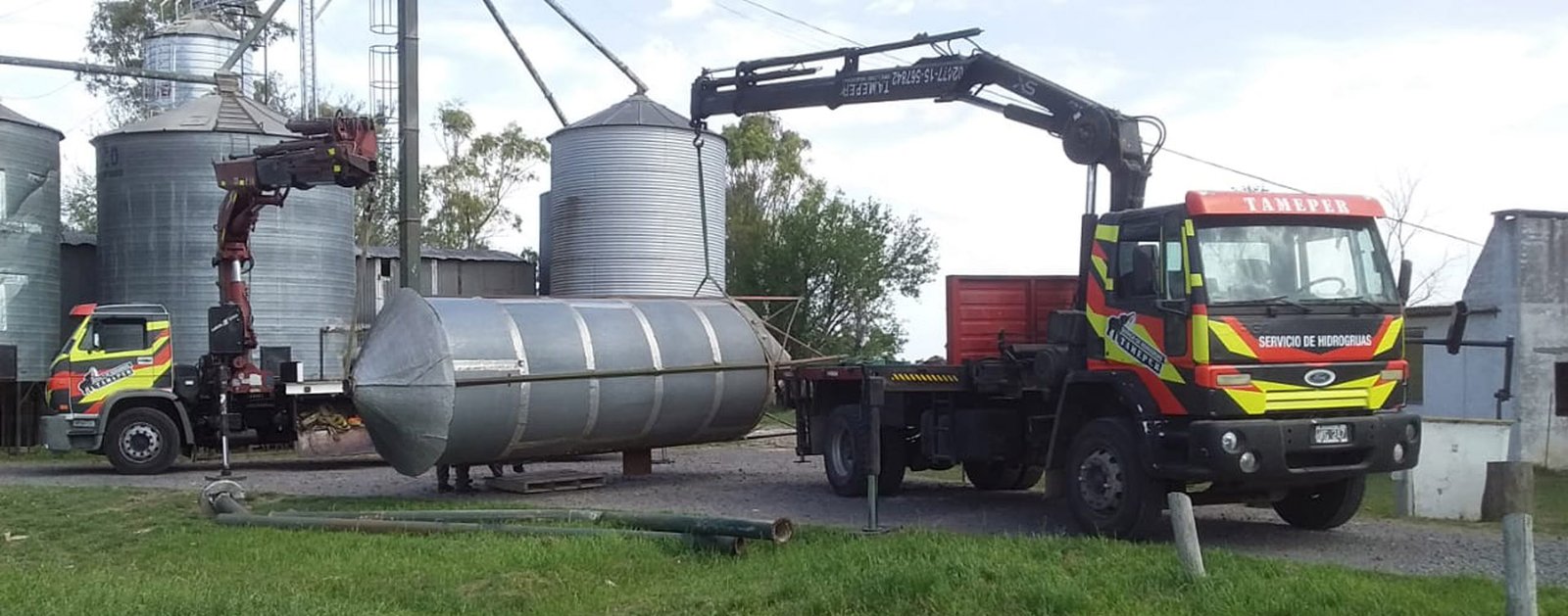 servicios de grua, pesadas, maquinaria, silos y estructuras en pergamino, colon, rojas, salto y la zona argentina
